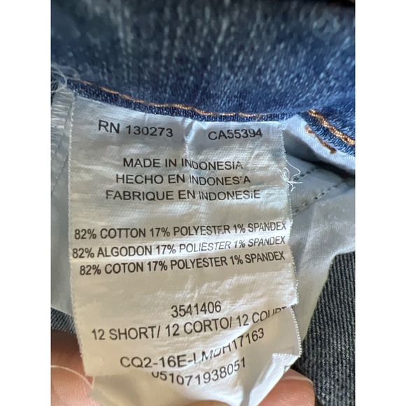 Lee 1889 Womens Jeans Size 12 Short Relaxed Fit Stretch Mom Denim Medium Wash - Picture 6 of 10